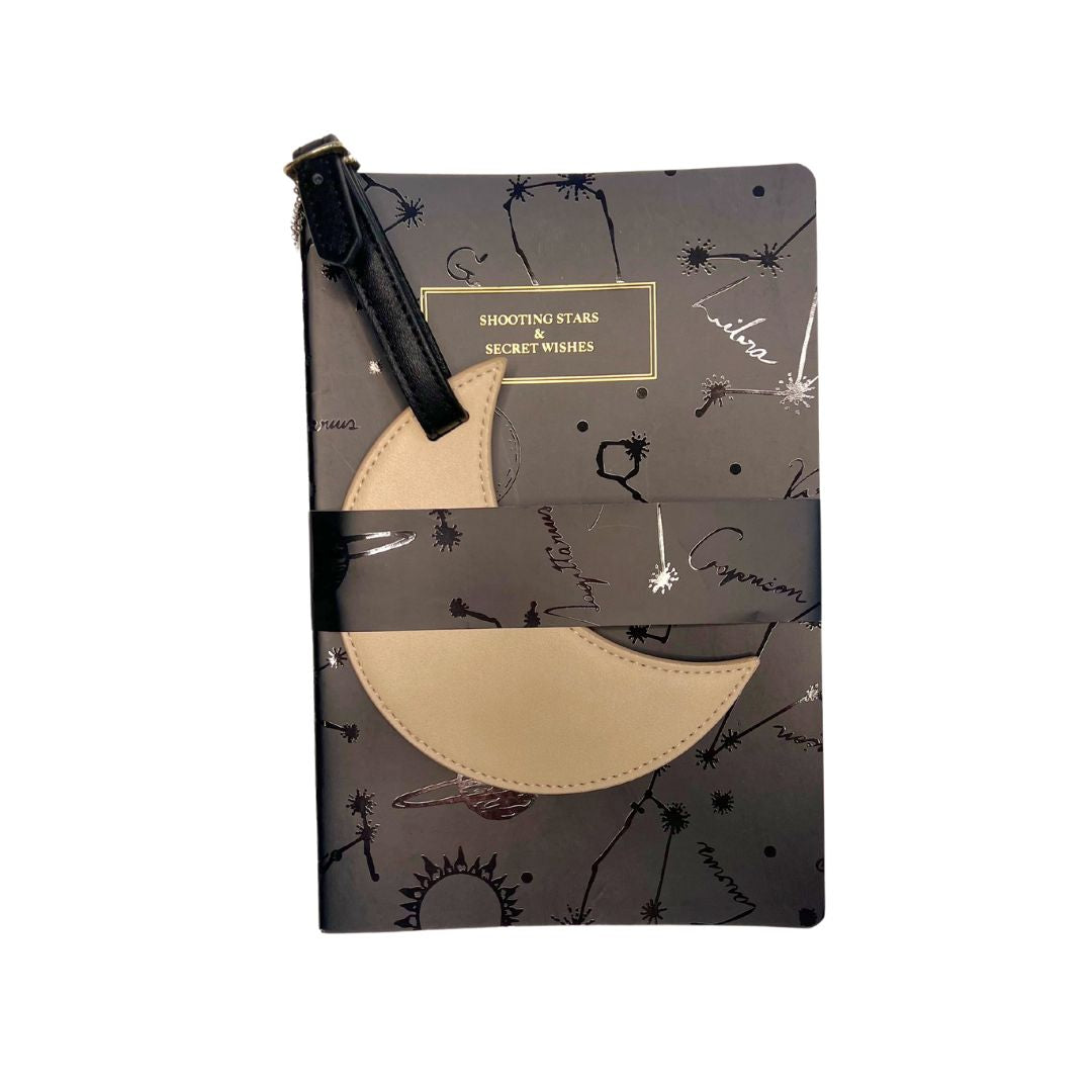 Celestial Travel Journal & Moon Luggage Tag Set