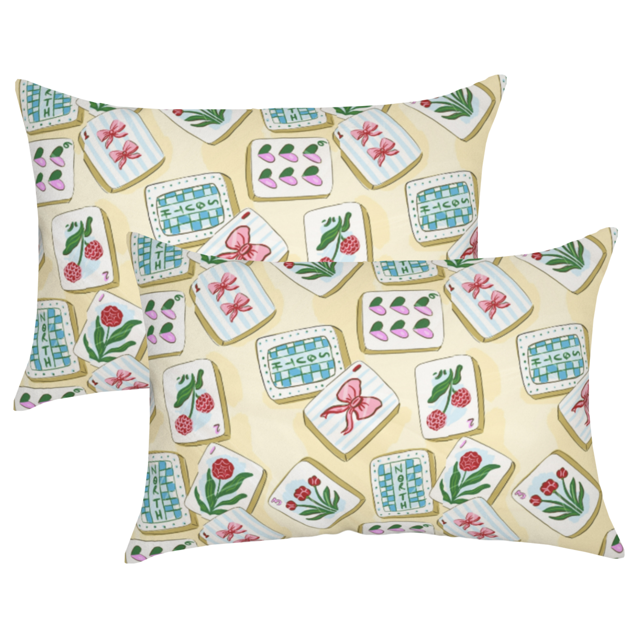 Mahjong Satin Pillowcase