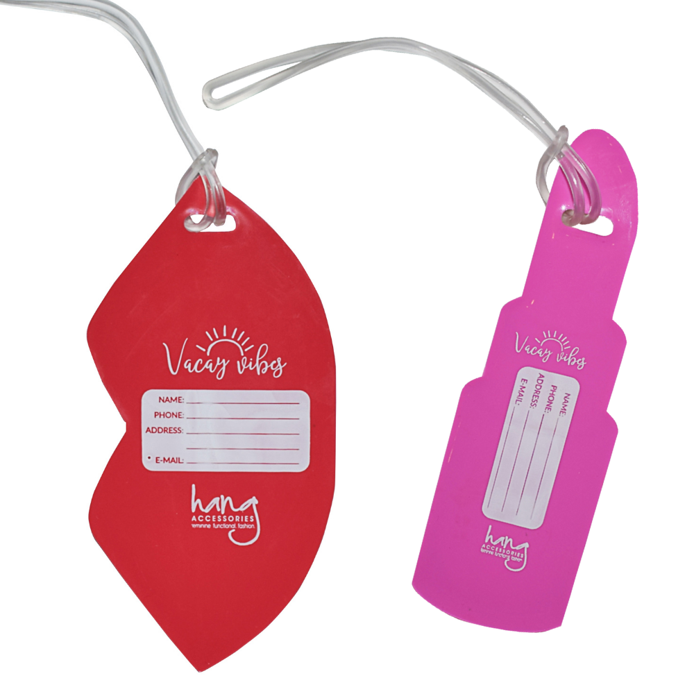 Lips & Lipstick Silicone Luggage Tag Set of 2