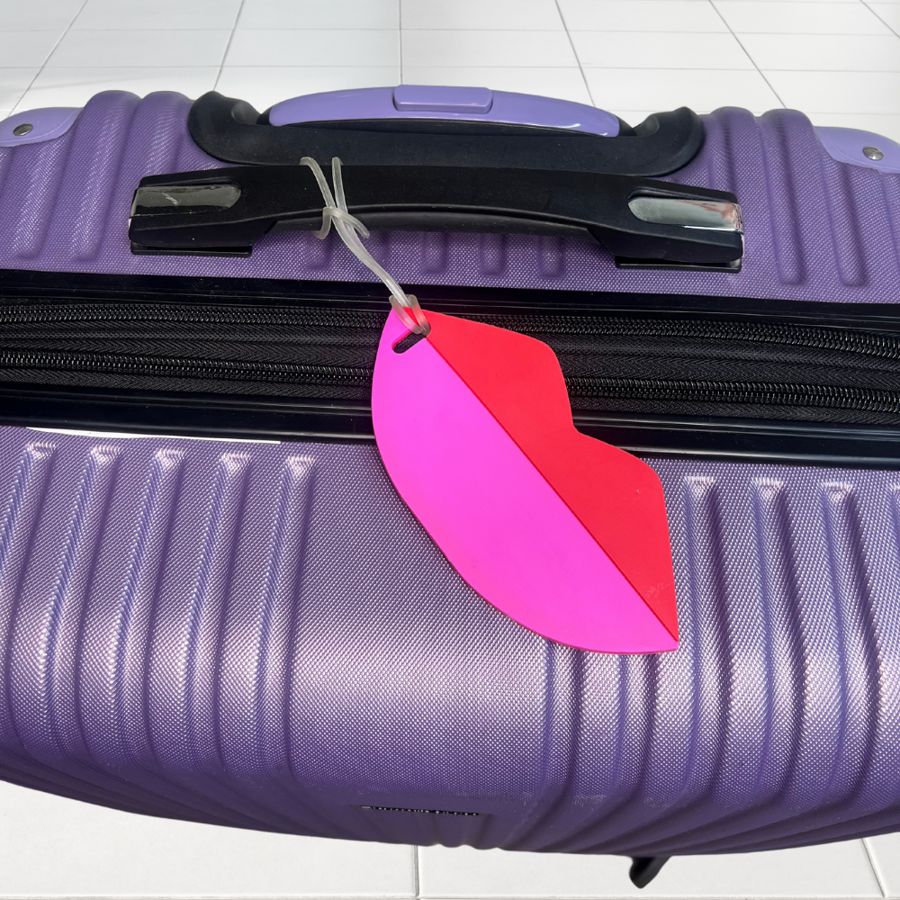 Lips & Lipstick Silicone Luggage Tag Set of 2