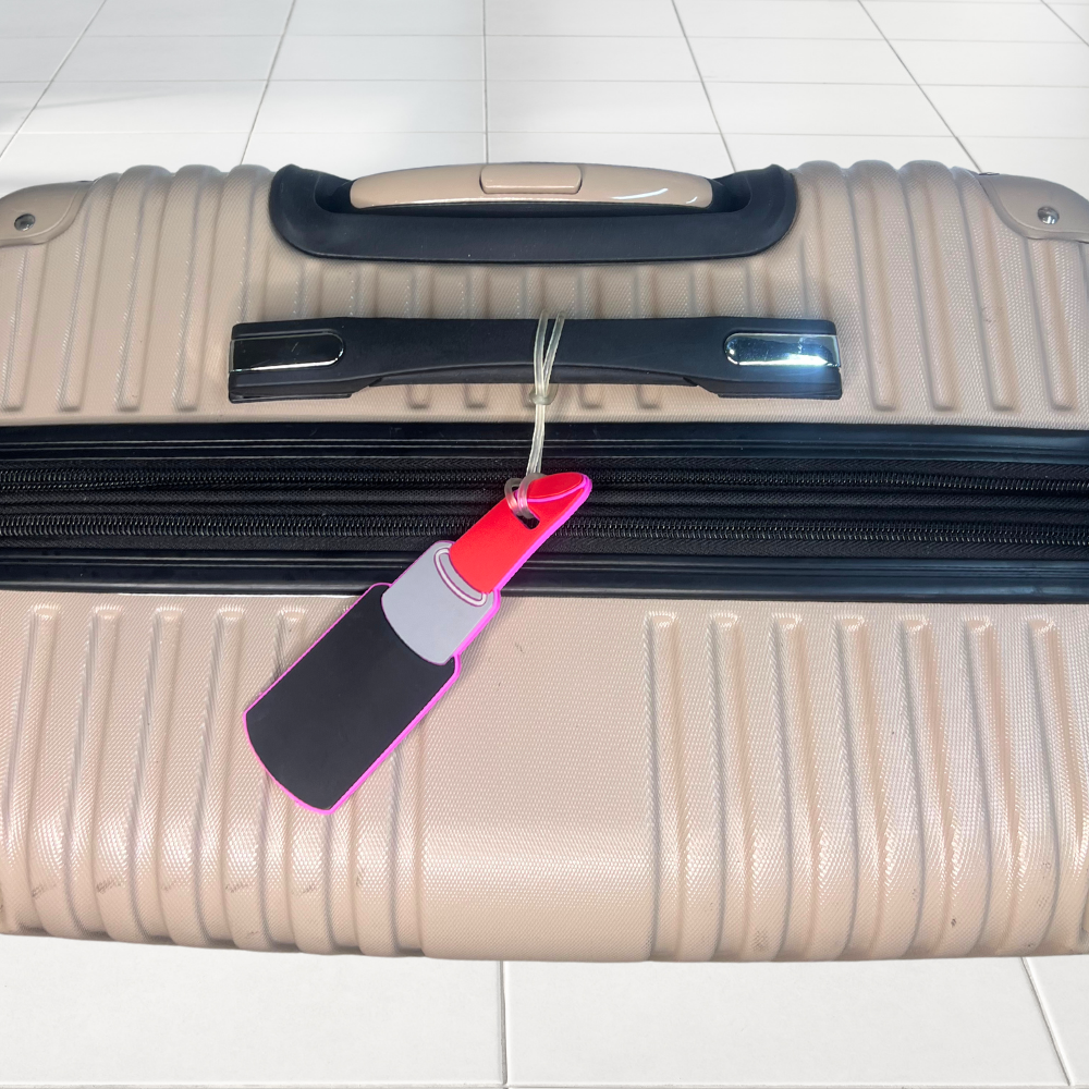 Lips & Lipstick Silicone Luggage Tag Set of 2