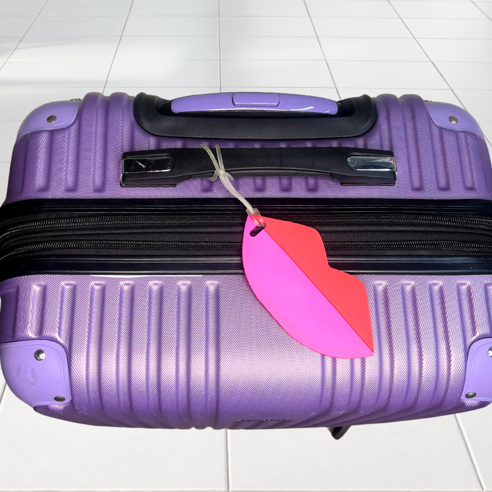 Rocketship & Lips Silicone Luggage Tag Set of 2