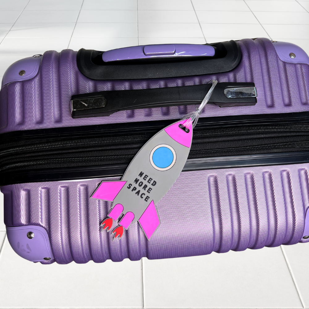Rocketship & Lips Silicone Luggage Tag Set of 2