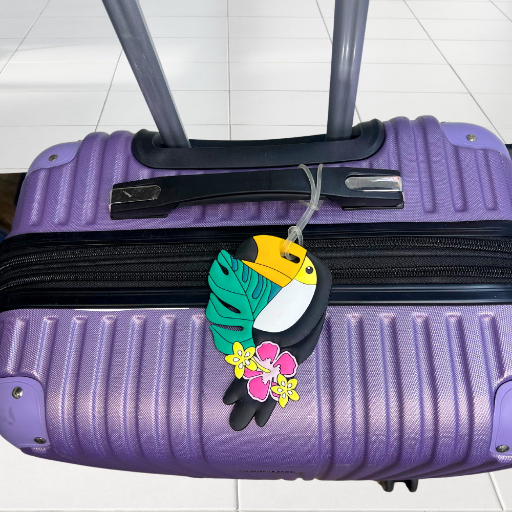 Toucan & Sun Tan Lotion Silicone Luggage Tag Set of 2