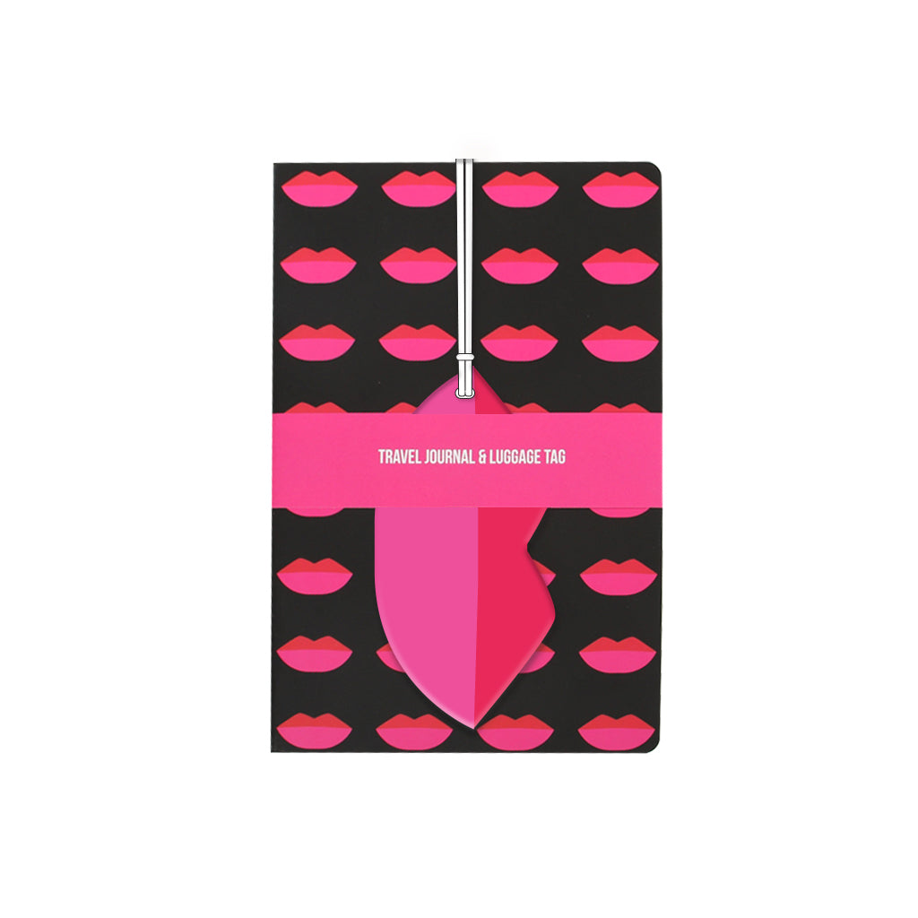 Lips Travel Journal & Luggage Tag Set