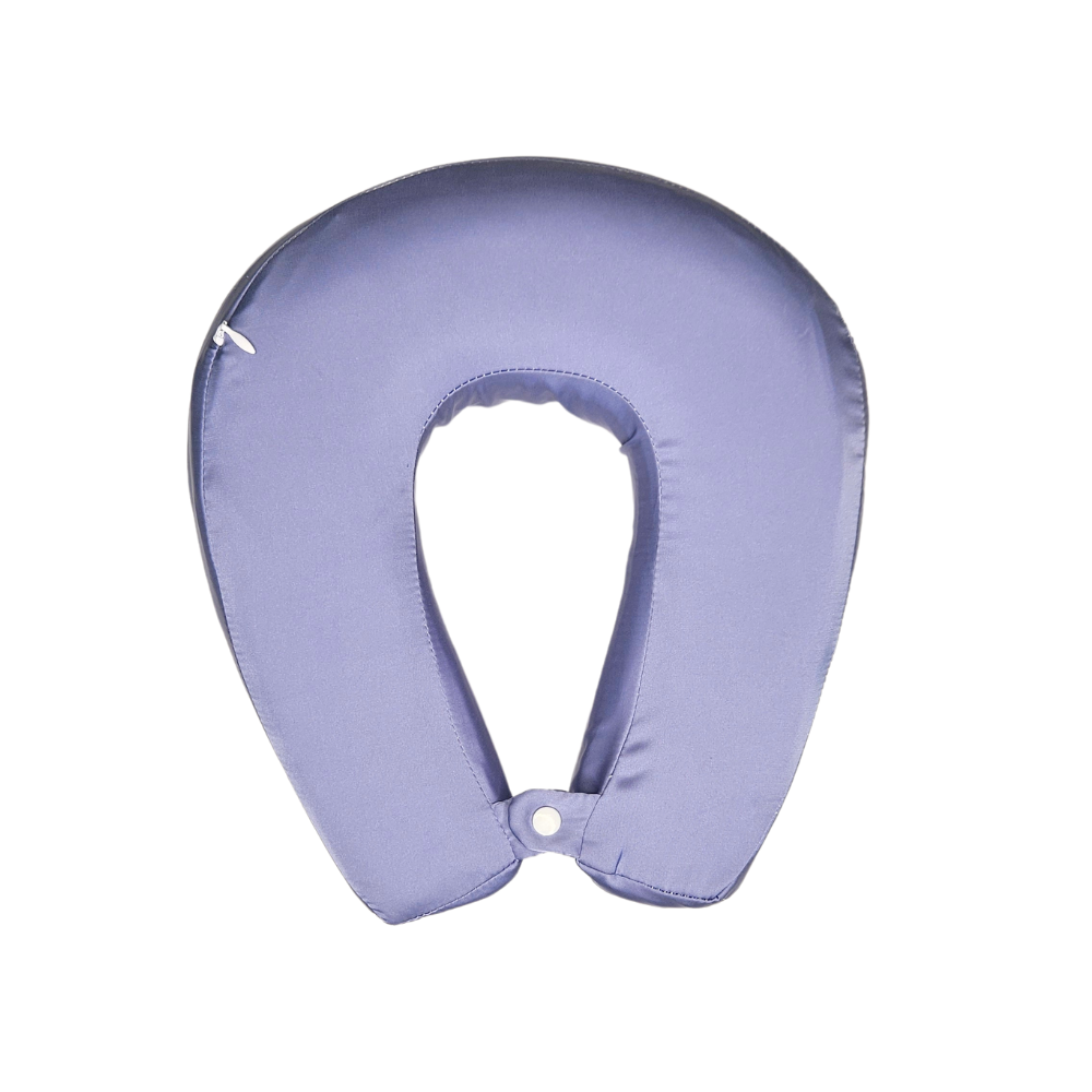 Periwinkle Satin Memory Foam Neck Pillow
