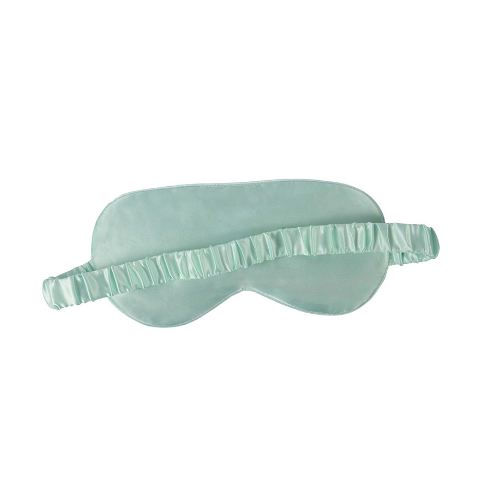 Tropical Cocktails Satin Memory Foam Neck Pillow and Seafoam Satin Eye Mask Set