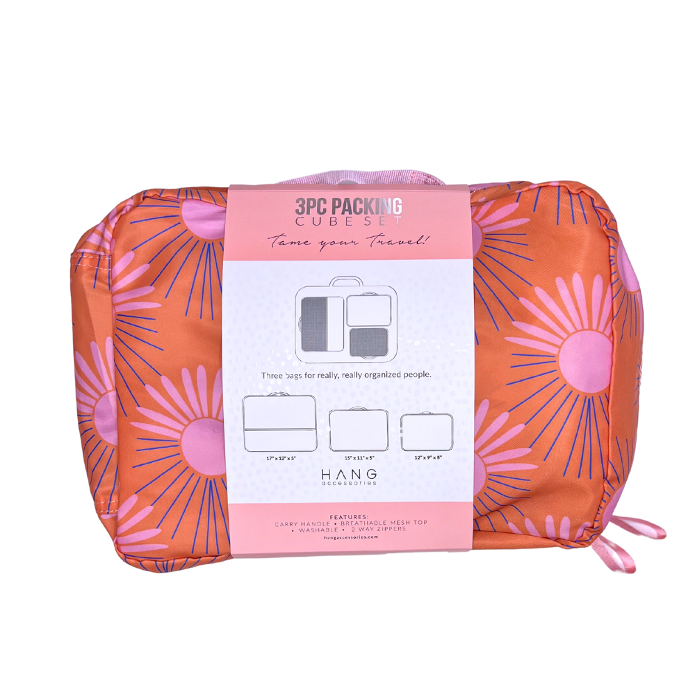 3 Piece Packing Cube Set Burning Sun