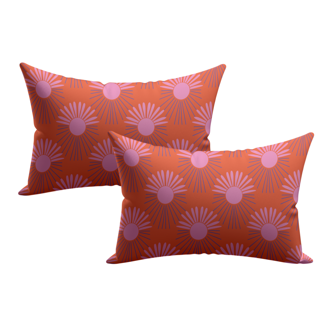 Burning Sun Satin Pillowcase Set of 2