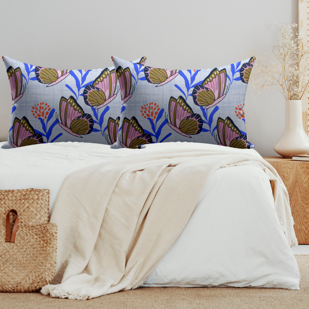 Butterflies Satin Pillowcase Set of 2