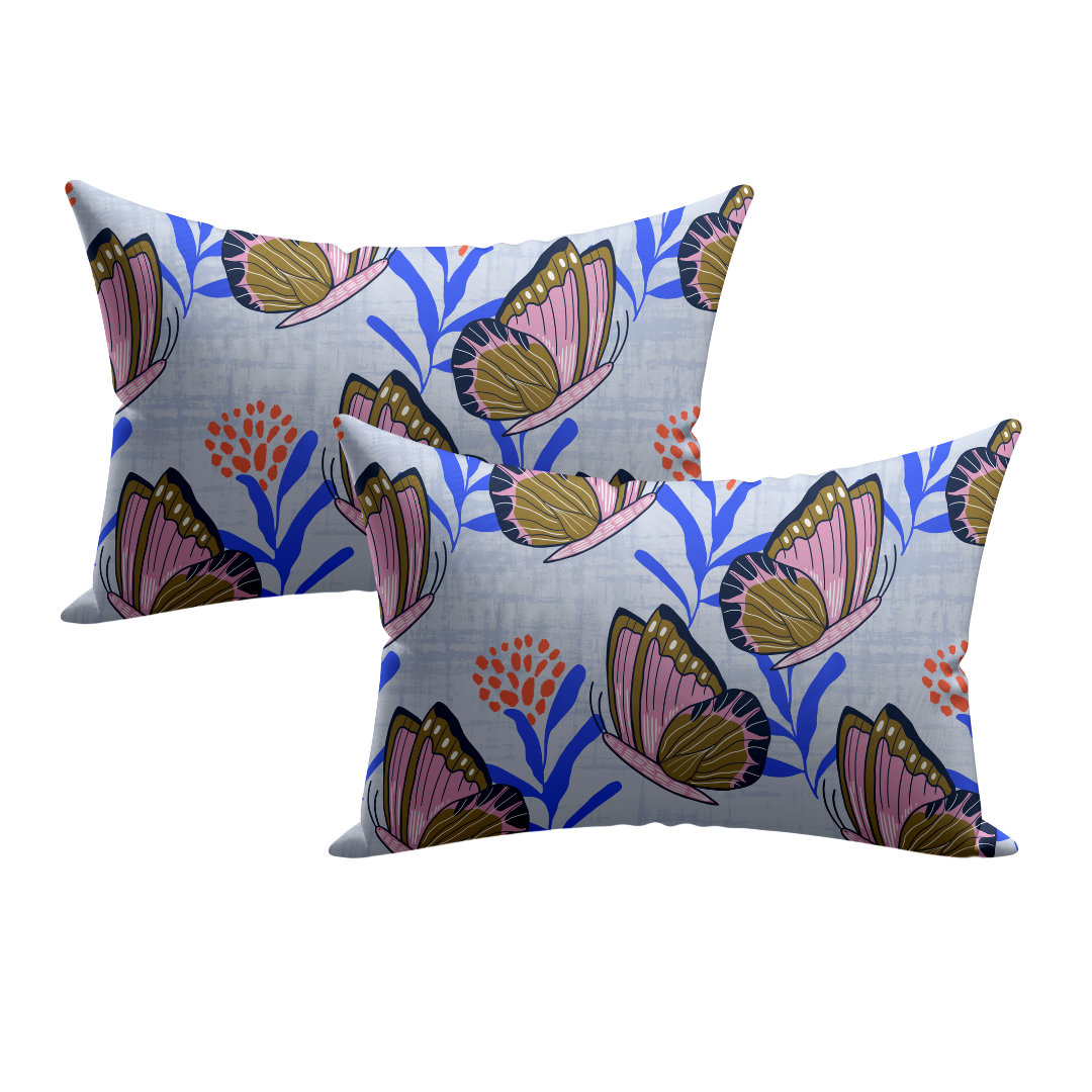 Butterflies Satin Pillowcase Set of 2