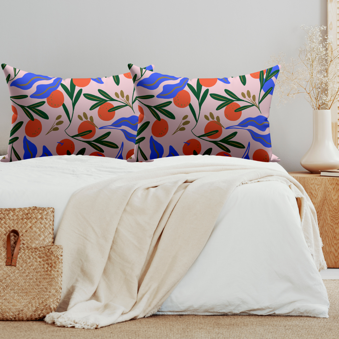 Italian Orange Satin Pillowcase Set of 2