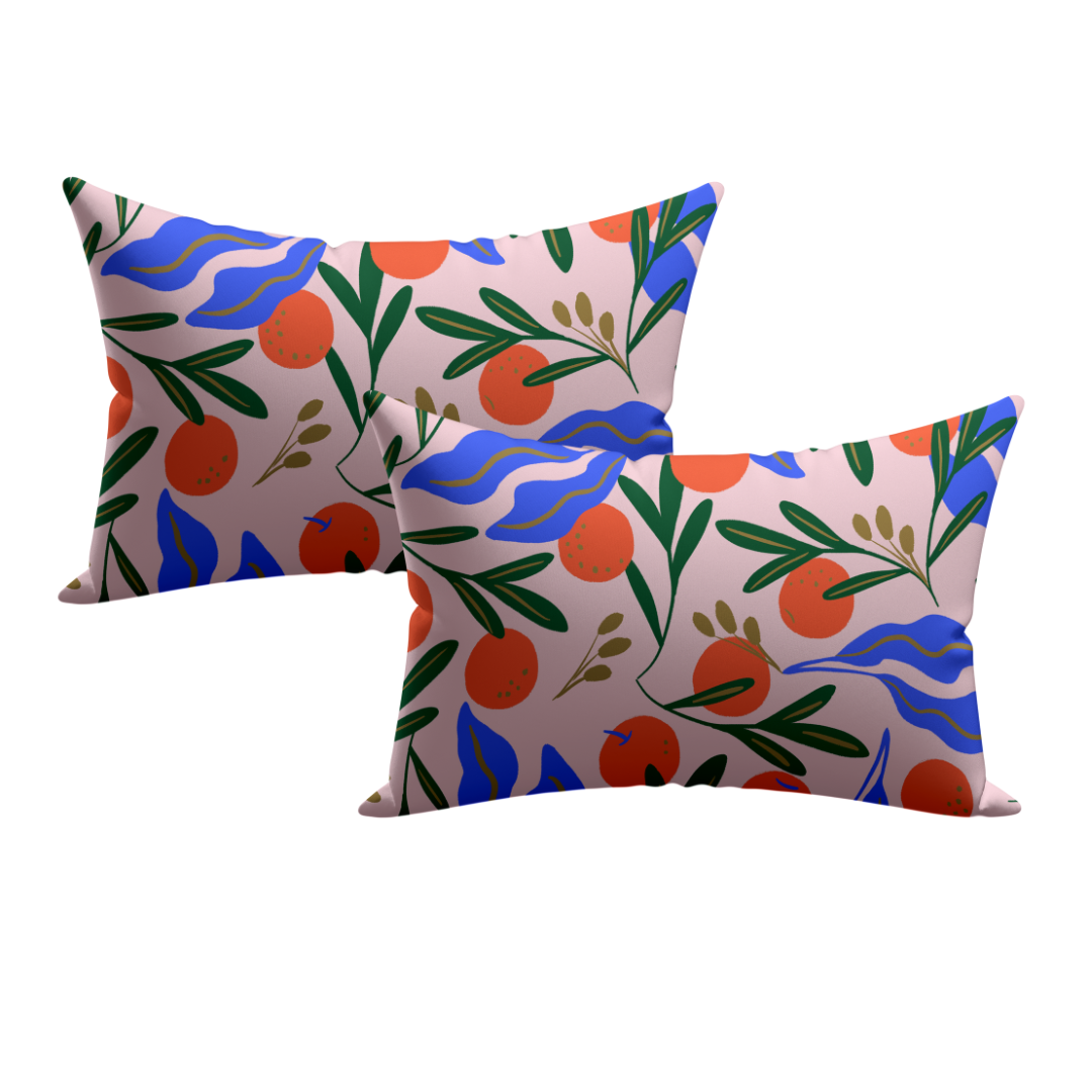 Italian Orange Satin Pillowcase Set of 2