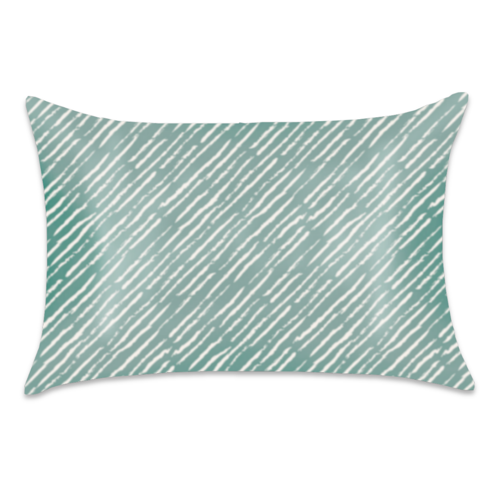 Seafoam Stripe satin pillowcase featuring irregular white diagonal stripes on a seafoam green background.