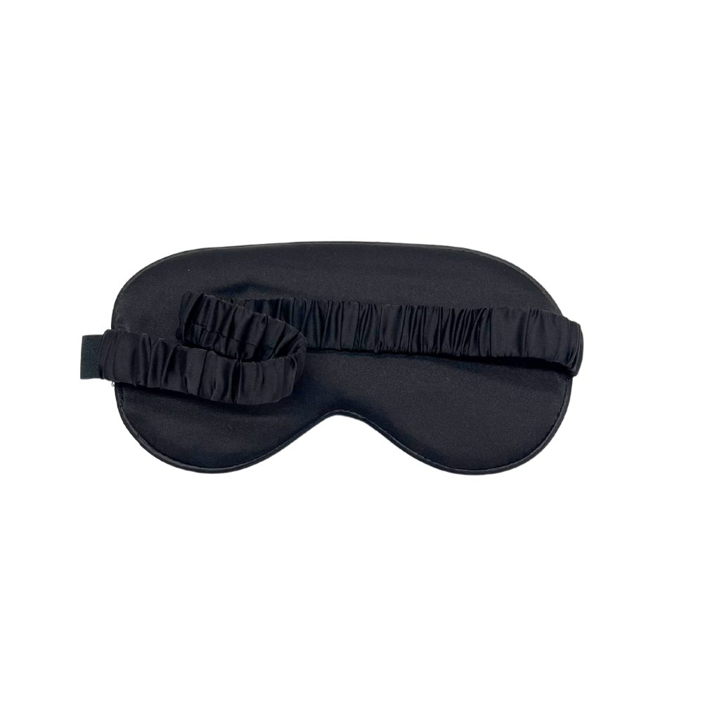 Black Eye Mask & Burning Sun Pillowcase Satin Set