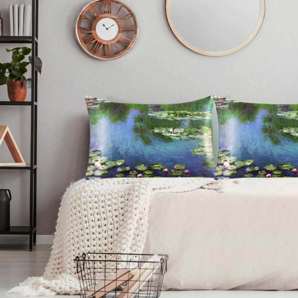 Water Lilies Eye Mask & Water Lilies Pillowcase Satin Set