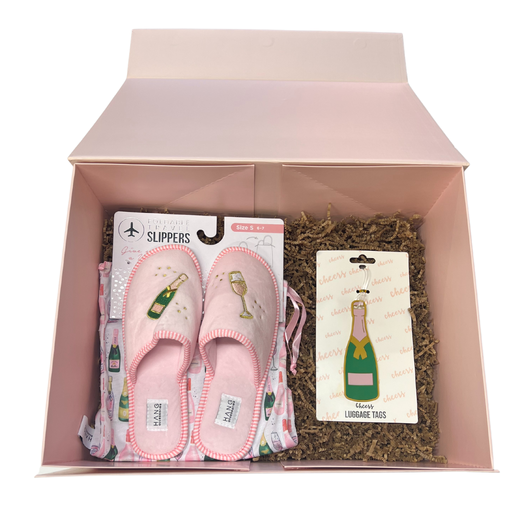 Matching Slippers & Luggage Tag Gift Box