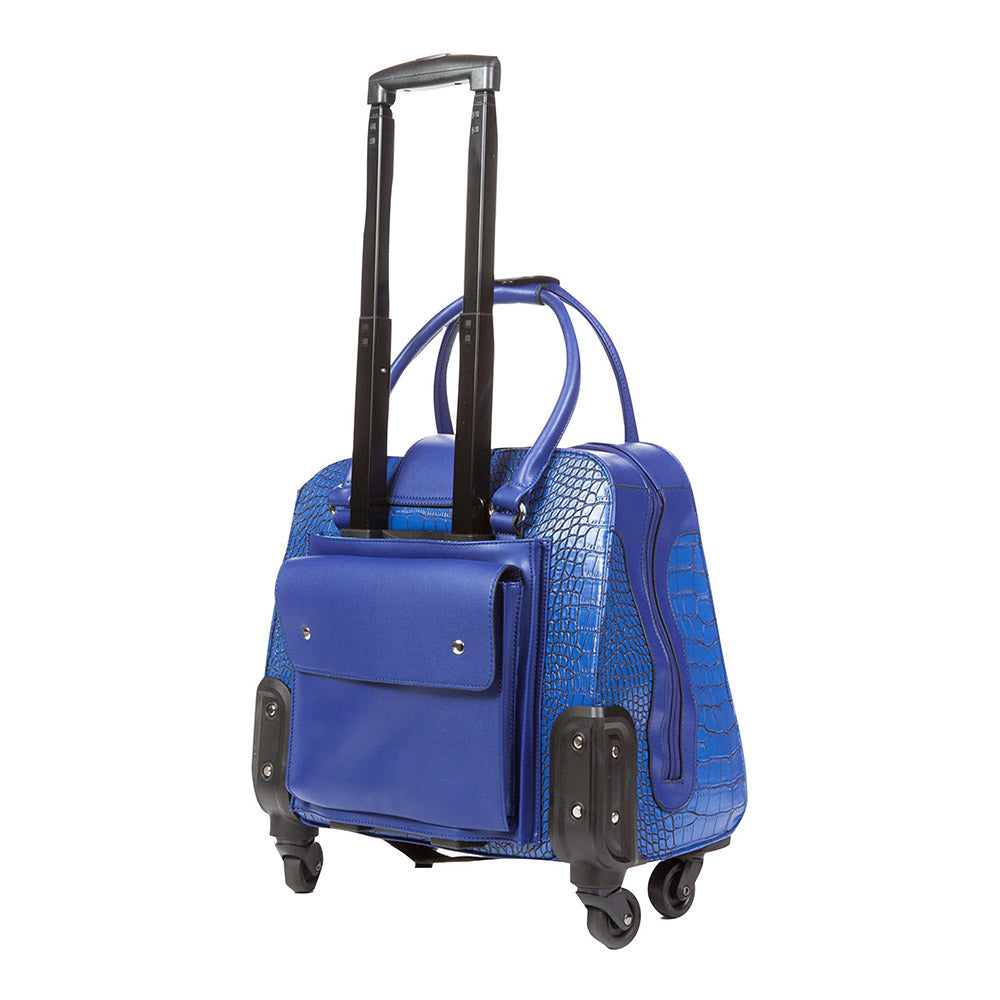 Harlequin Rolling Carry-On Blue Croc