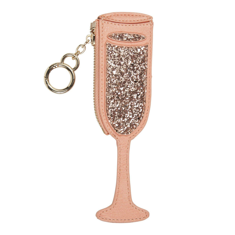 Coin Purse Keychain Champagne Flute
