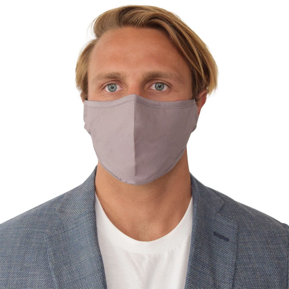 Face Mask 4 Pack Grey Cotton