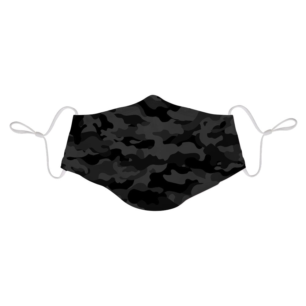 Adult Small Face Mask Black Camo