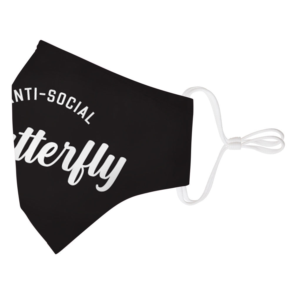 Adult Small Face Mask Satin Anti-Social Butterfly