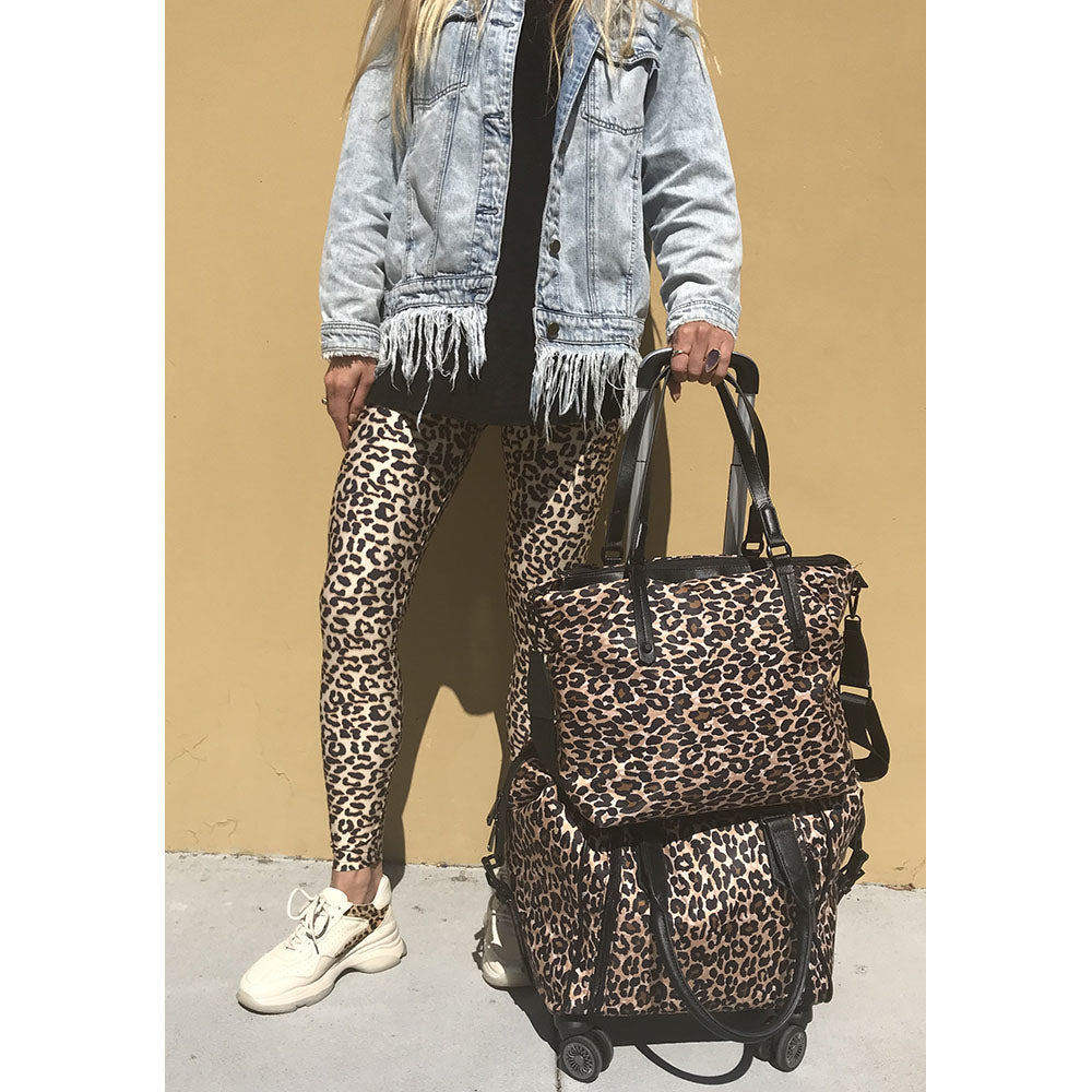 Catalina Rolling Carry-On Leopard Nylon