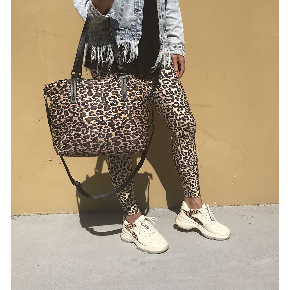 Catalina Laptop Tote Leopard Nylon