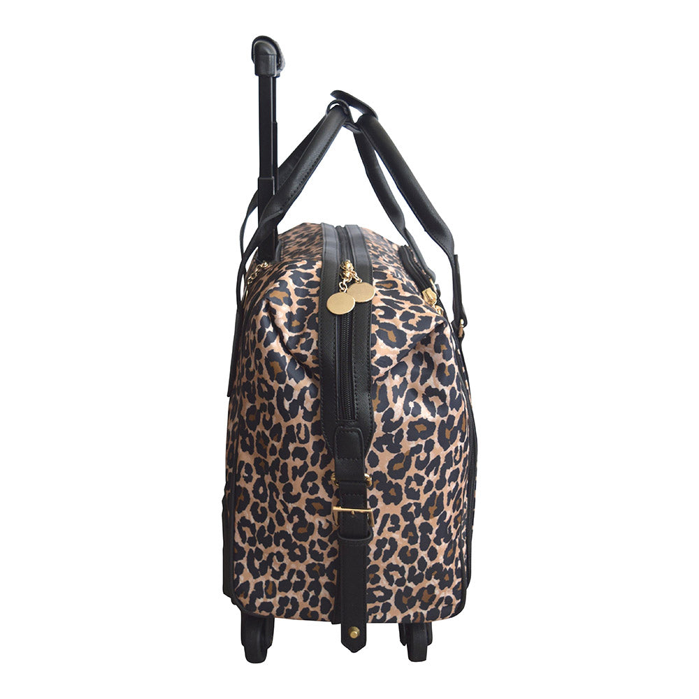 Catalina Rolling Carry-On Leopard Nylon