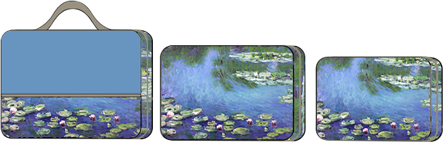 3 Piece Packing Cube Set Water Lilies