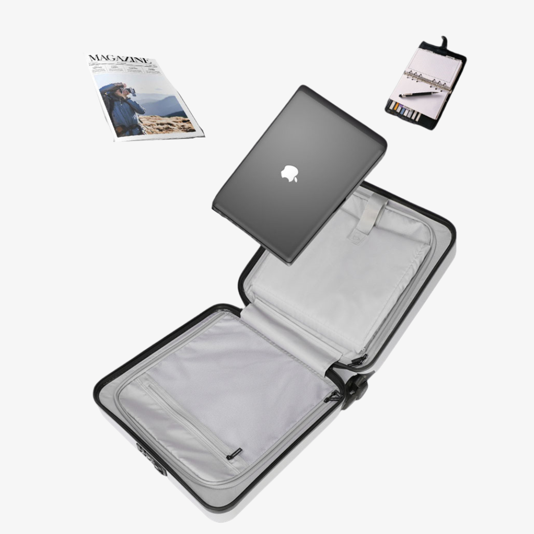White Hard Case Rolling Carry-On Bag