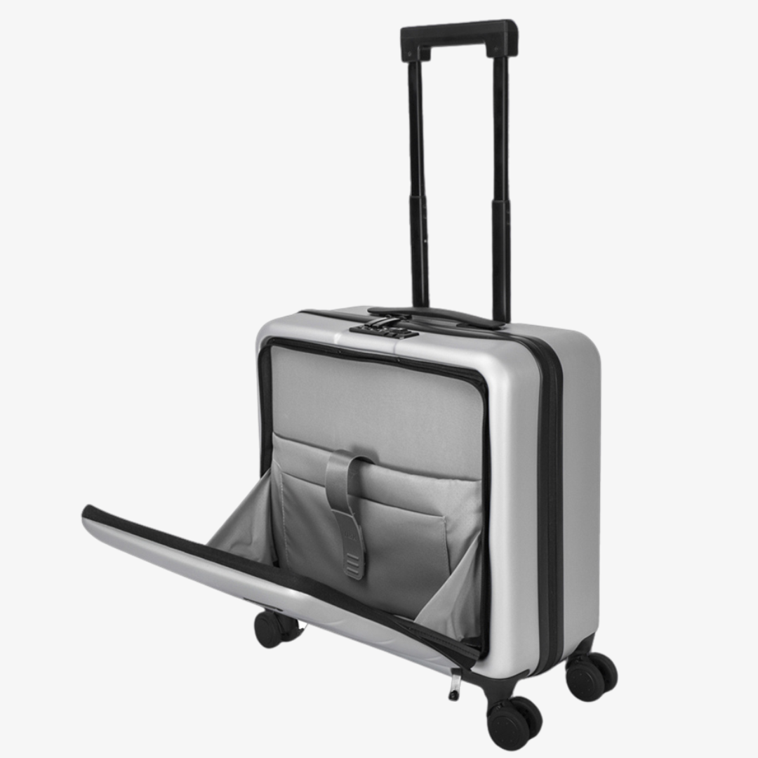White Hard Case Rolling Carry-On Bag