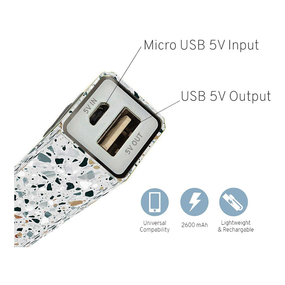 Portable Phone Charger Terrazzo