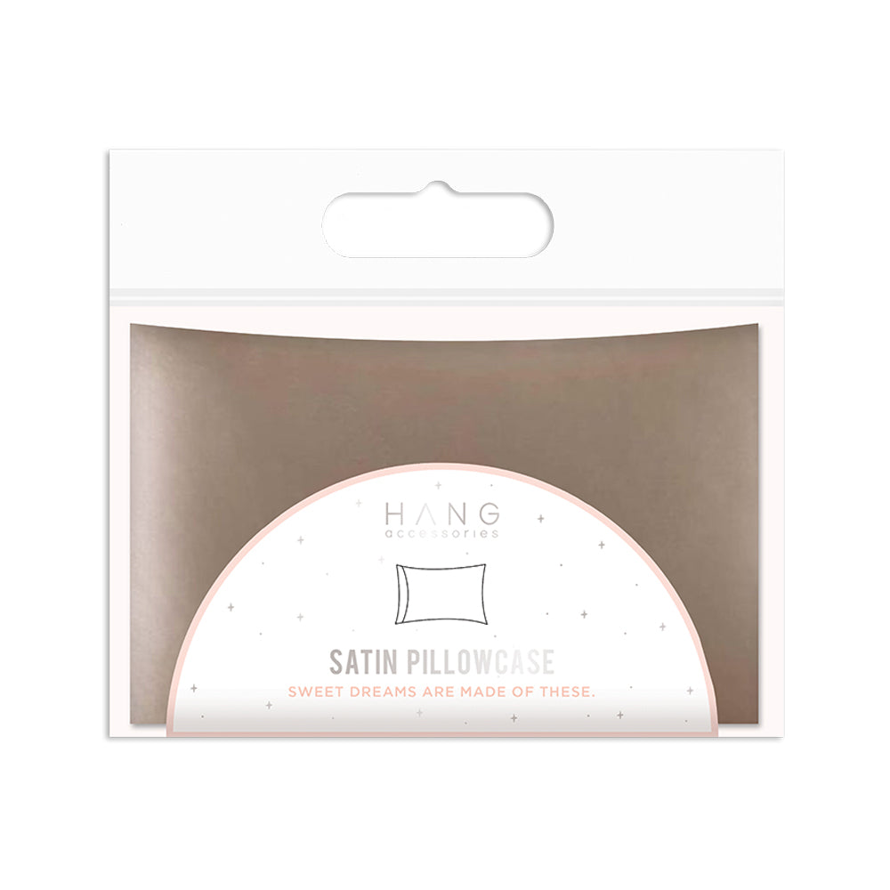 Taupe Satin Pillowcase
