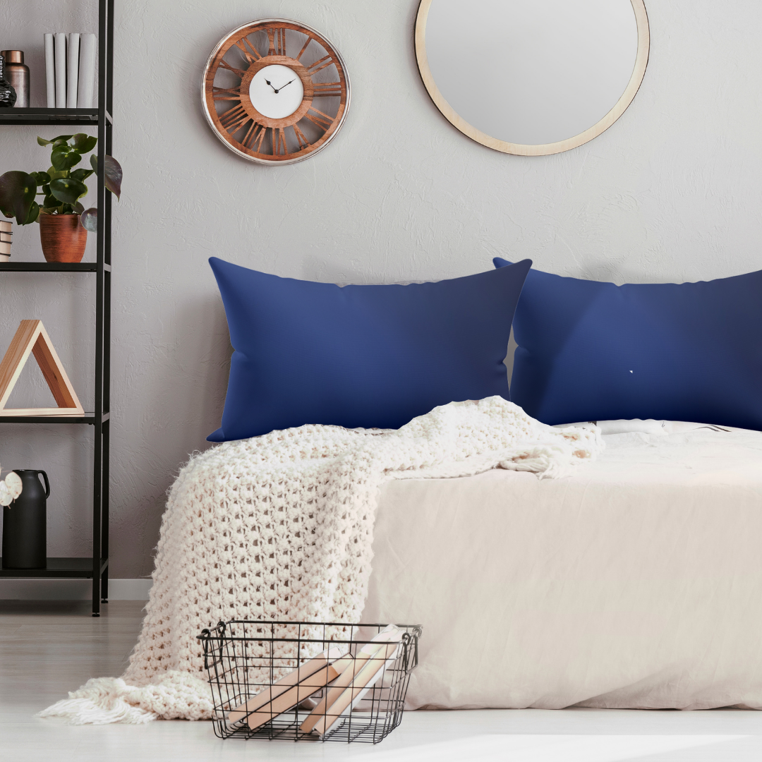 Navy Blue Pillowcase Set of 2