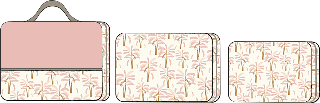 3 Piece Packing Cube Set Palm