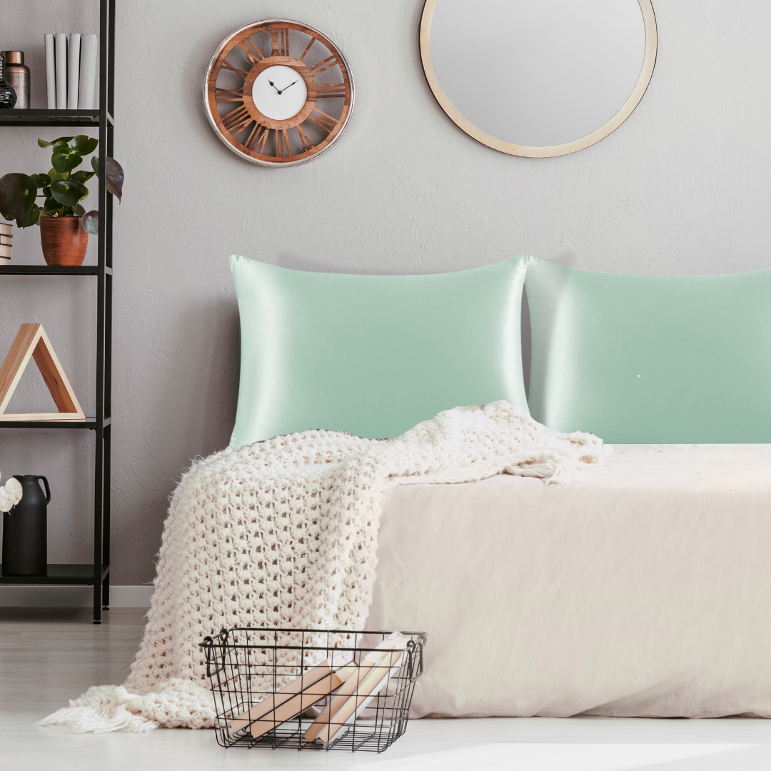 Seafoam Solid Satin Pillowcase