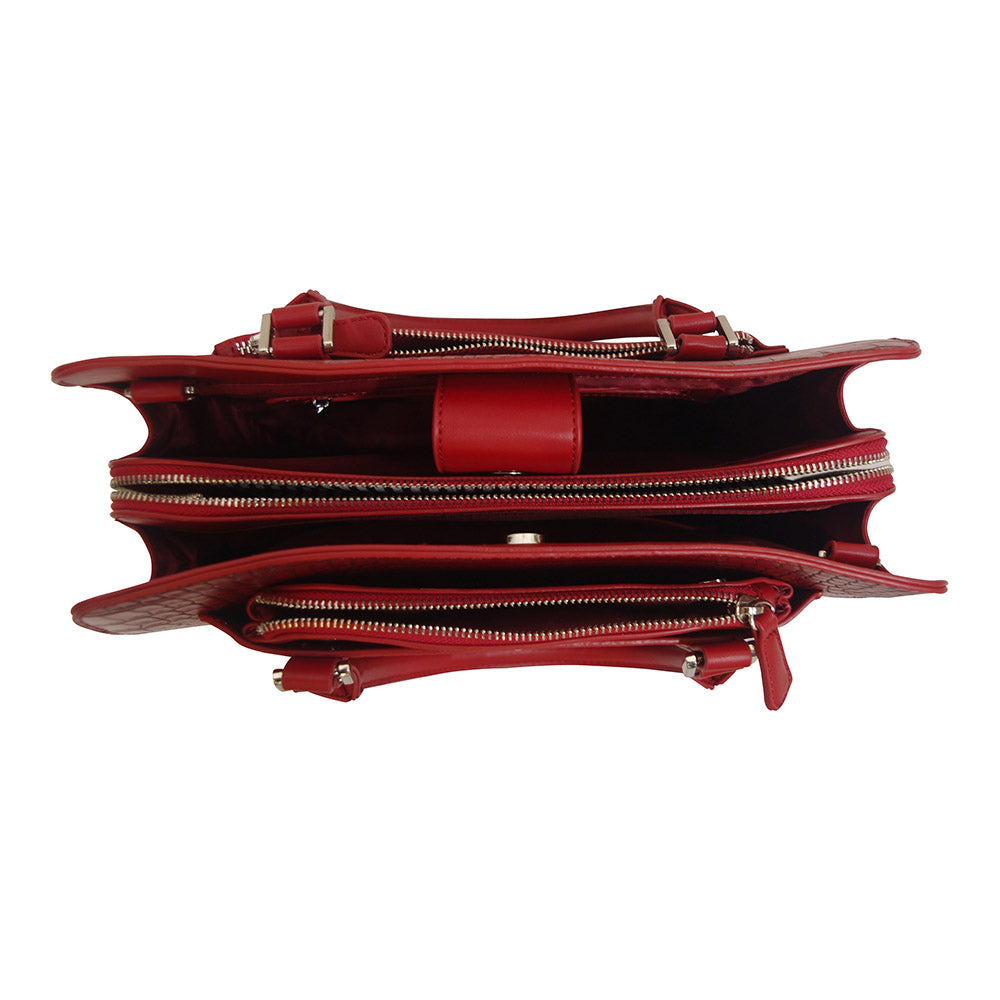 Harlequin Tote Red Croc