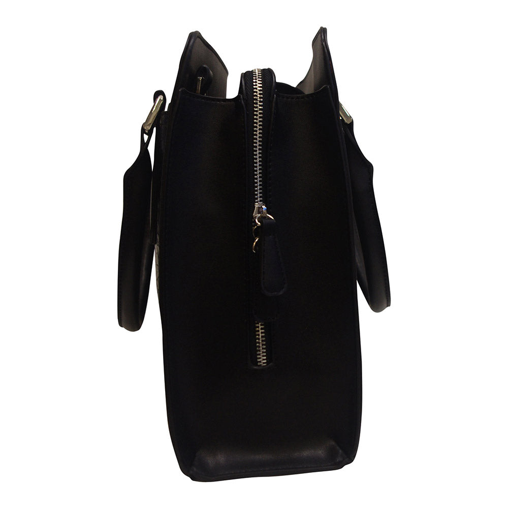 Harlequin Tote Black Croc