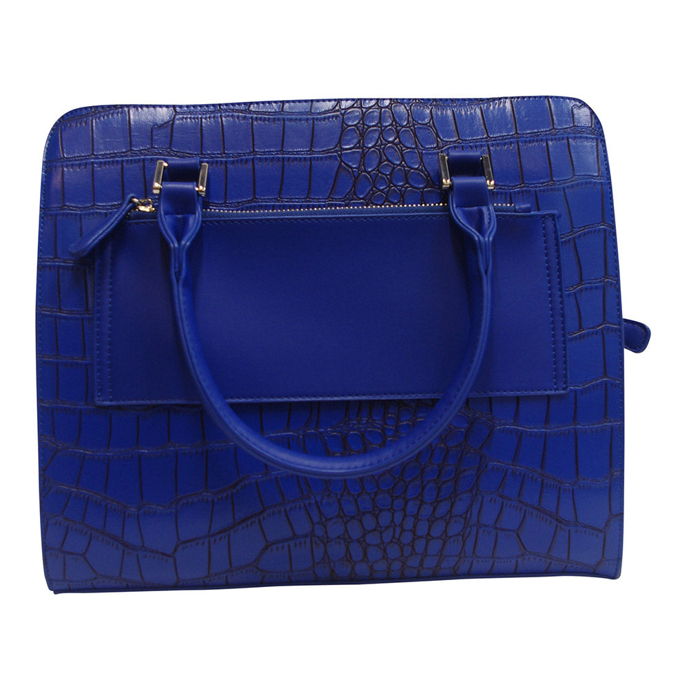 Harlequin Tote Blue Croc