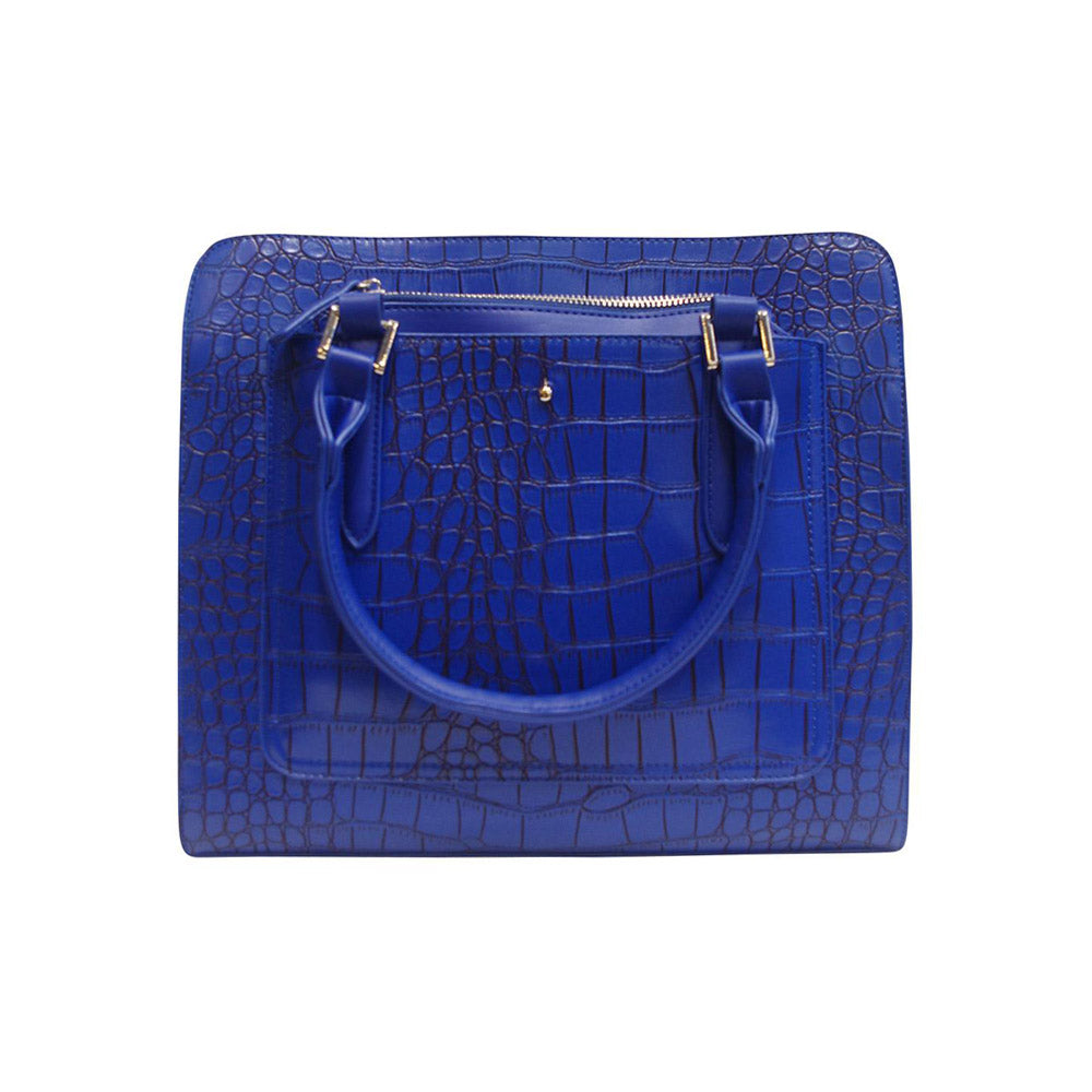 Harlequin Tote Blue Croc