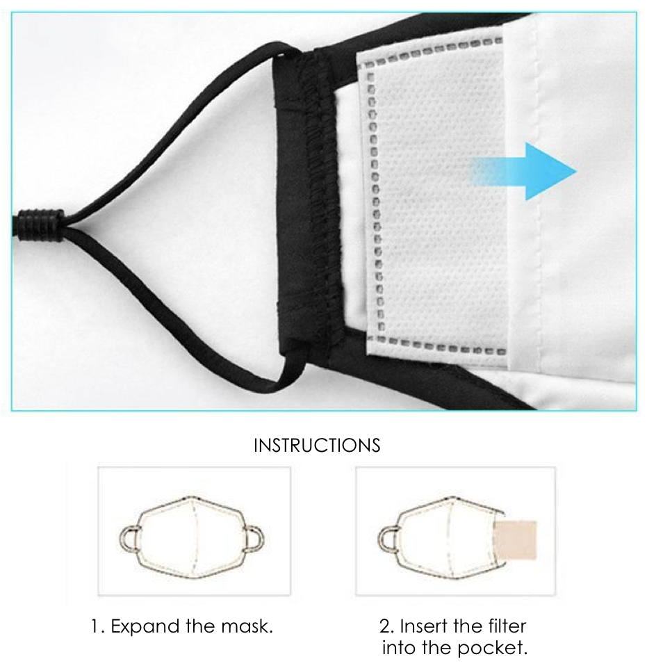 Face Mask 4 Pack Grey Cotton