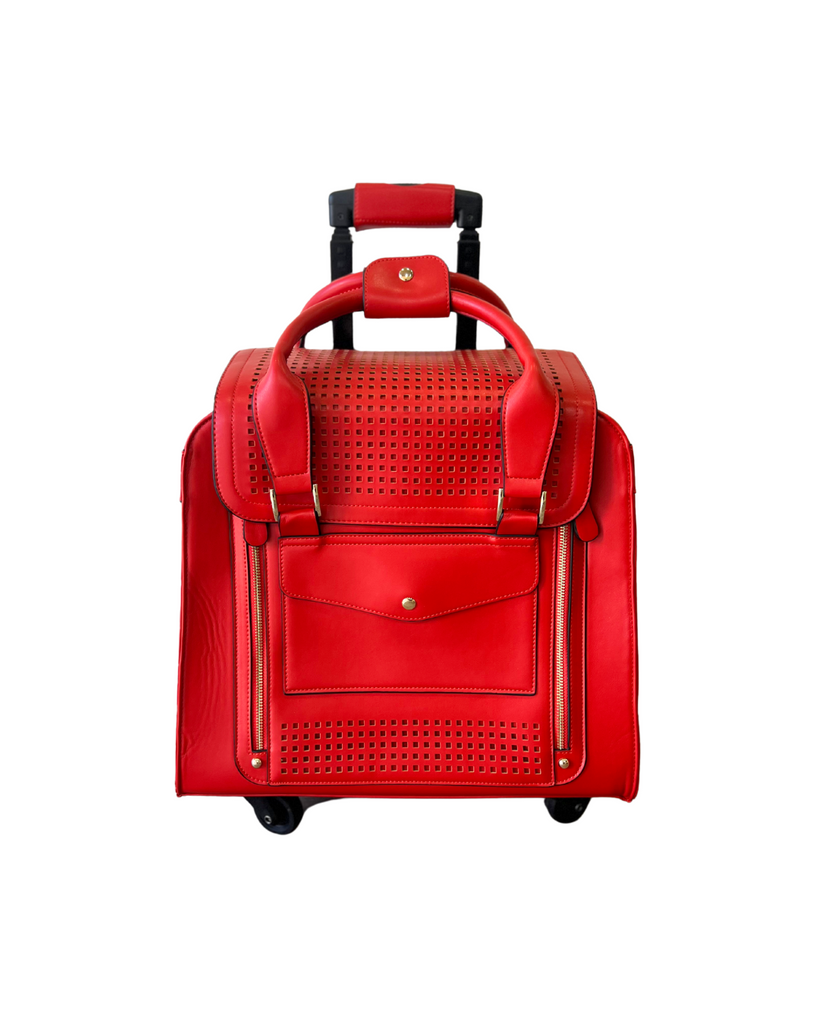 Zadie Rolling Carry On Luggage Red – Hang Accessories