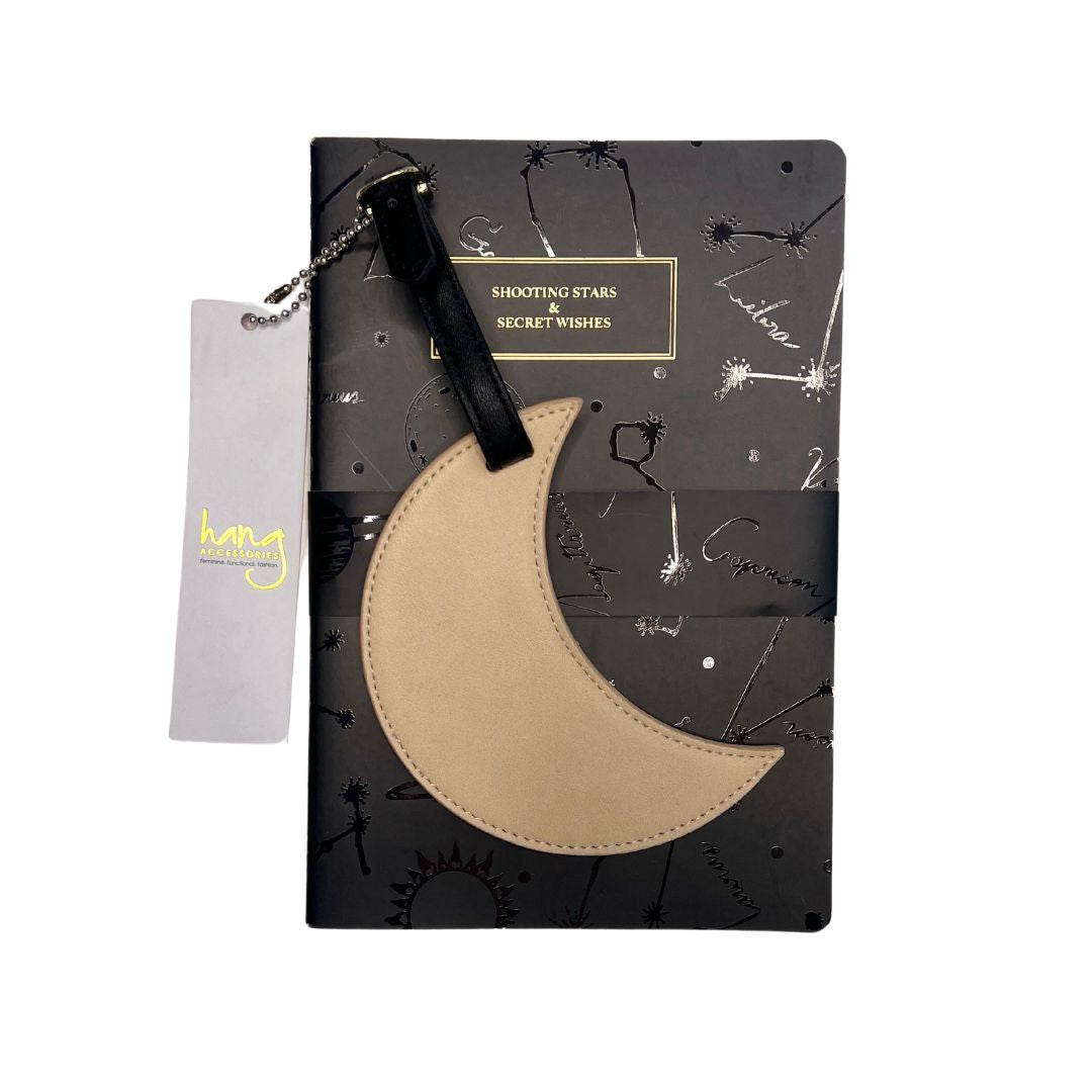Celestial Travel Journal & Moon Luggage Tag Set