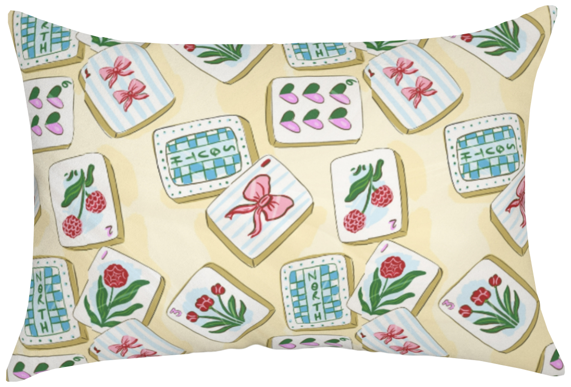 Mahjong Satin Pillowcase