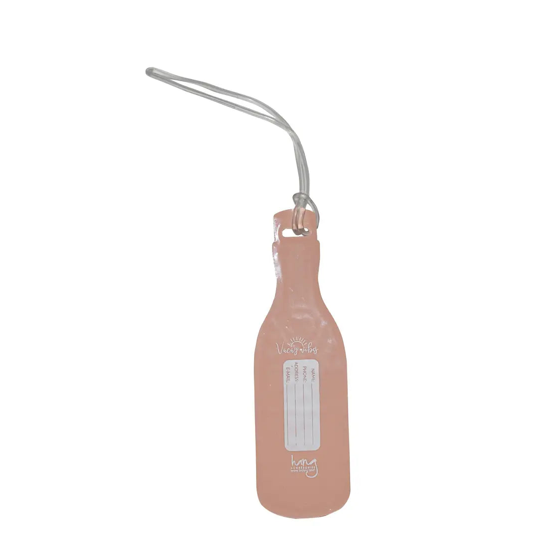 Green Champagne Bottle Silicone Luggage Tag