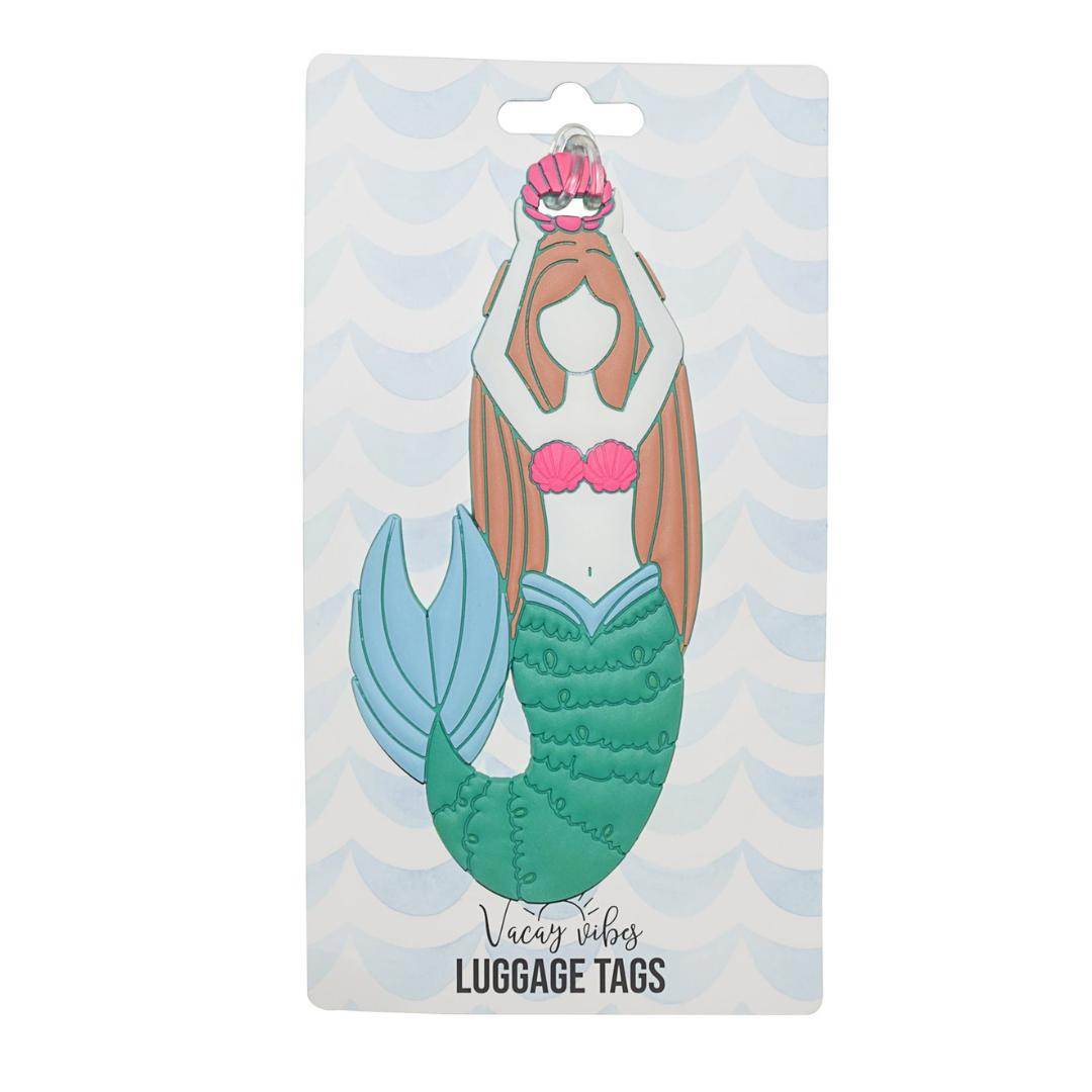 Tropical Travel Journal & Silicone Mermaid Luggage Tag Set