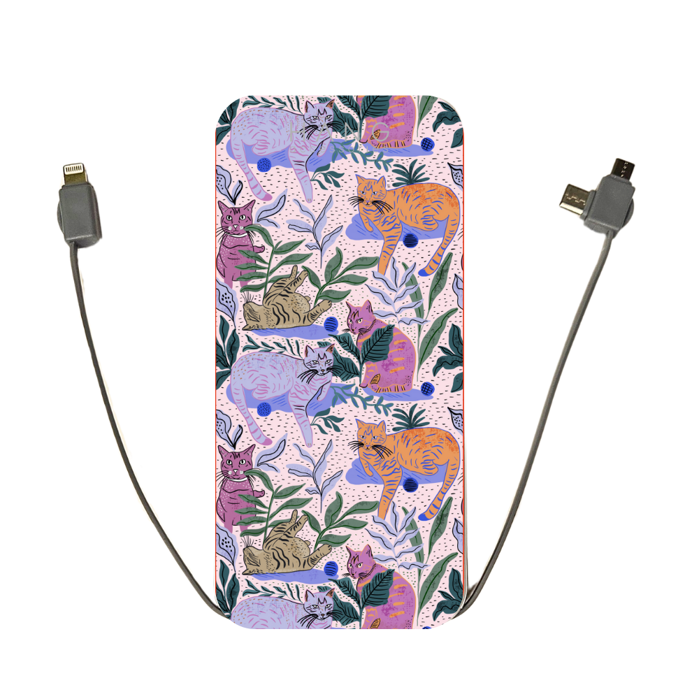 Cats Portable Phone Charging Bank