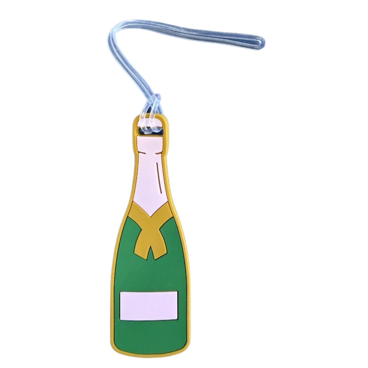 Green Champagne Bottle Silicone Luggage Tag