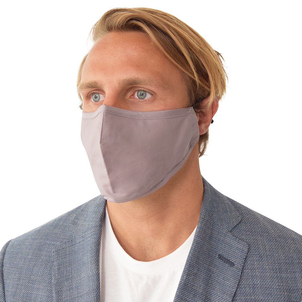 Face Mask 4 Pack Grey Cotton